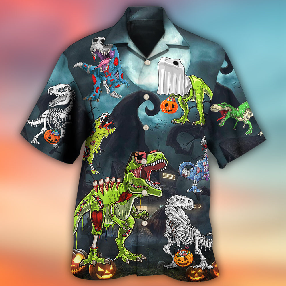 Halloween Zombie Saurus Scary - Hawaiian Shirt 