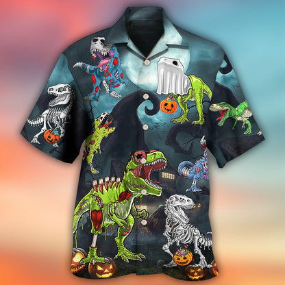 Halloween Zombie Saurus Scary - Hawaiian Shirt 
