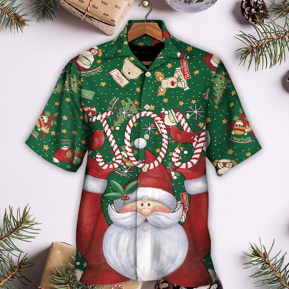 Christmas Santa Claus Lover Joy Green Style - Hawaiian Shirt 