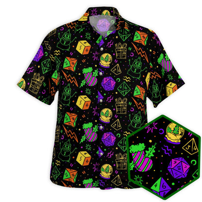 DnD Christmas DnD Dice Set - Hawaiian Shirt 