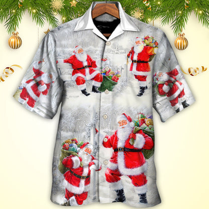 Christmas Santa Is Always With You Art Style - Hawaiian Shirt 