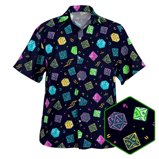 DnD Dice Colorful Style - Hawaiian Shirt 