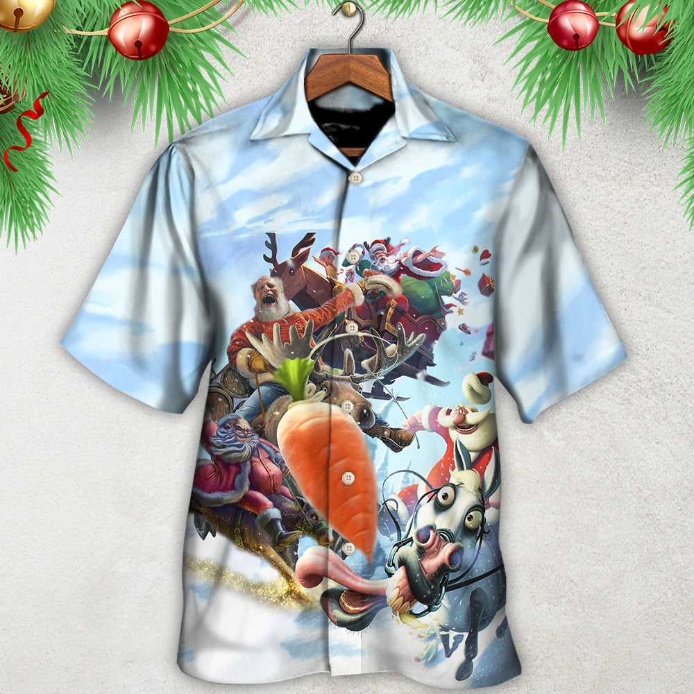 Christmas Santa Happy Funny Christmas - Hawaiian Shirt 