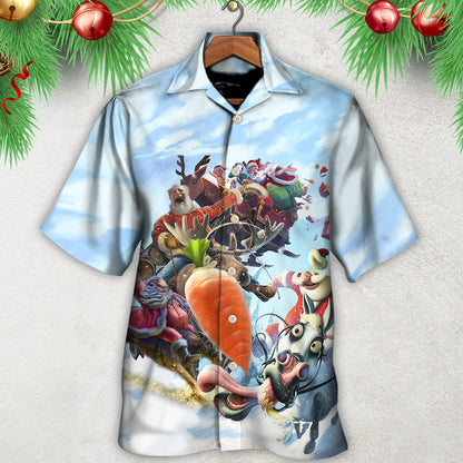 Christmas Santa Happy Funny Christmas - Hawaiian Shirt 