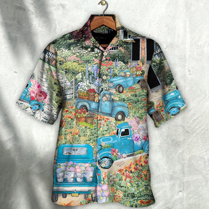 Truck Delivery Happiness Flower Around Town - Hawaiian Shirt 