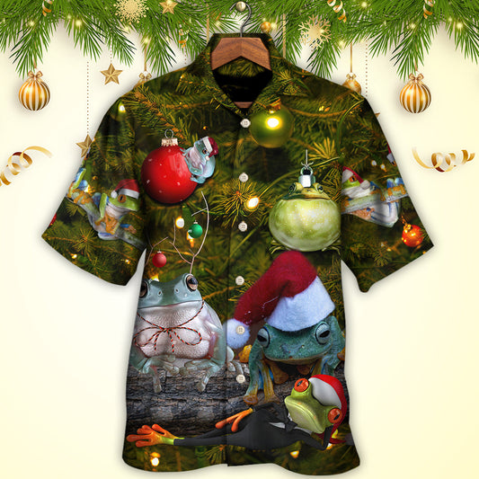 Christmas Frog Merry Christmas Bauble - Hawaiian Shirt 