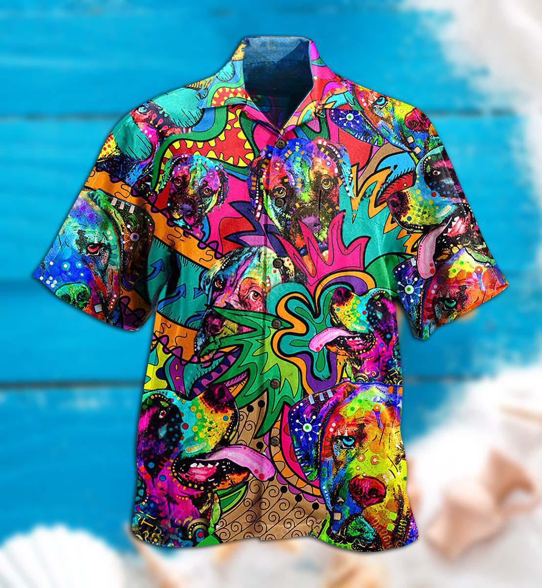 Hippie Dogs Colorfull Style - Hawaiian Shirt 
