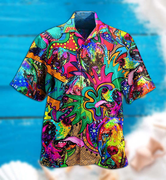Hippie Dogs Colorfull Style - Hawaiian Shirt 