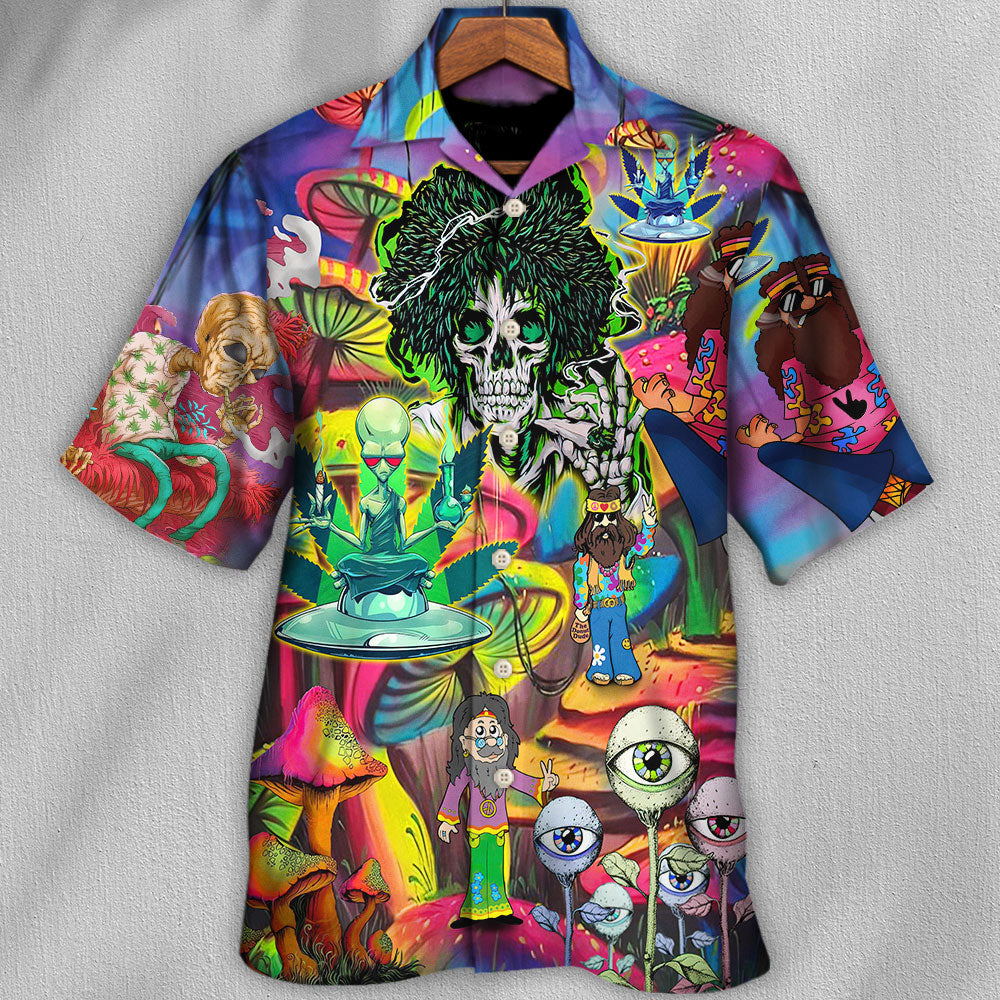 Hippie Skull Cool Life - Hawaiian Shirt 