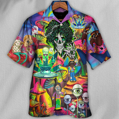 Hippie Skull Cool Life - Hawaiian Shirt 