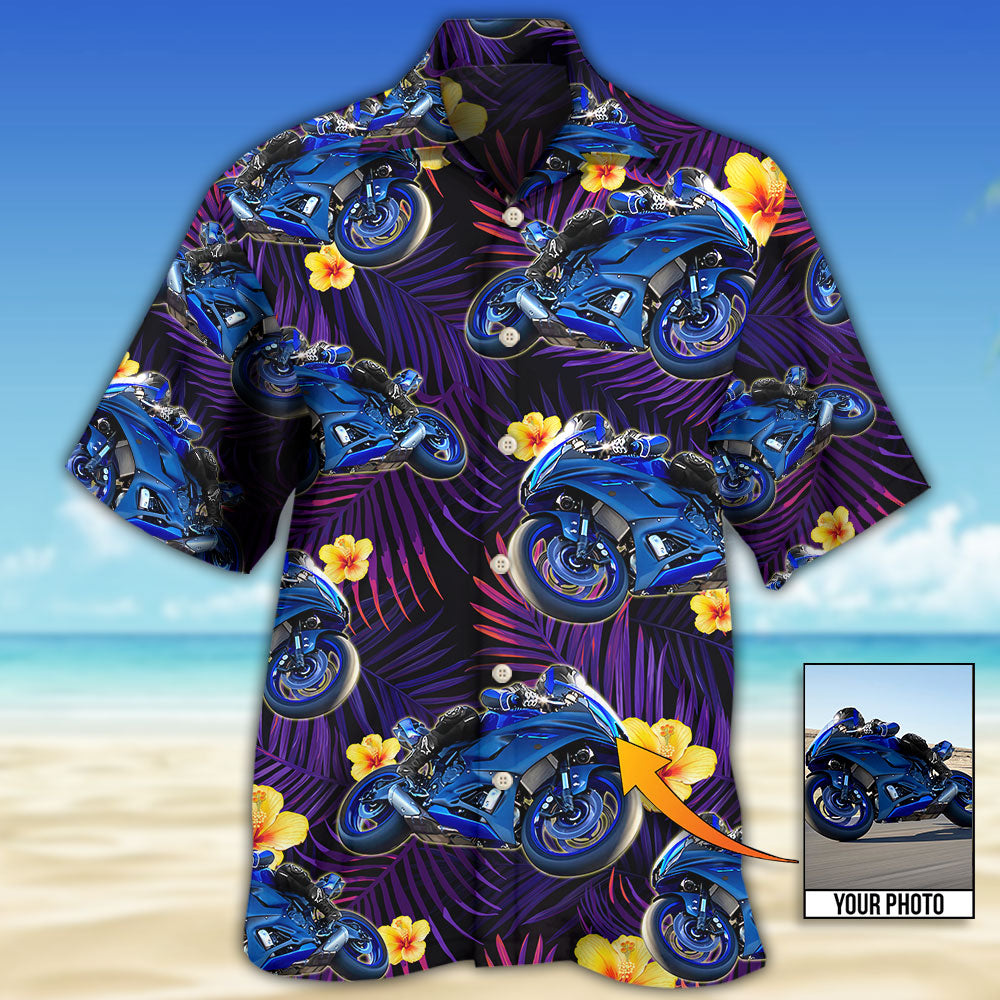 Trooper Motorcycle Tropical Custom Photo - Hawaiian Shirt 