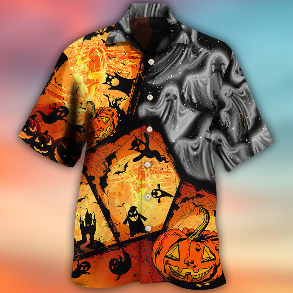 Halloween Ghost Pumpkin Scary - Hawaiian Shirt 