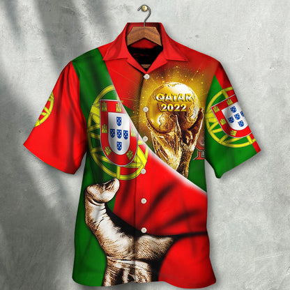 World Cup Qatar 2022 Portugal Will Be The Champion Flag Vintage - Hawaiian Shirt 