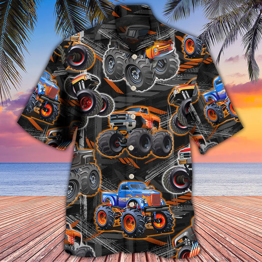 Monster Truck Racing Art - Hawaiian Shirt 