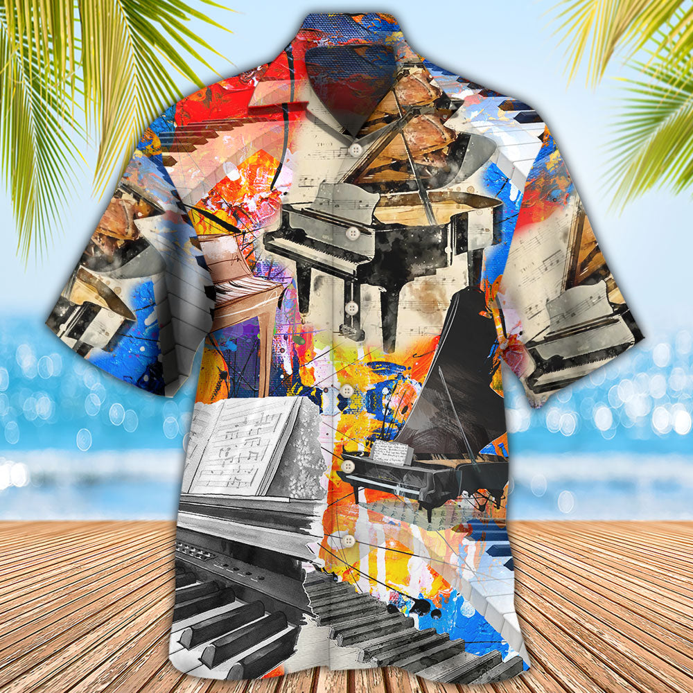 Piano Painting Art Music Lover - Hawaiian Shirt 