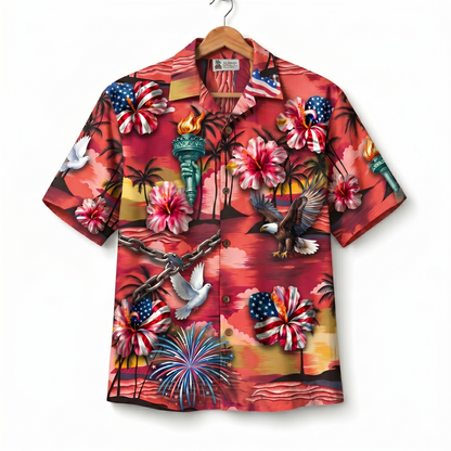 Freedom Theme Veteran 250 Years America Premium Unisex Hawaiian Shirt For Men and Women