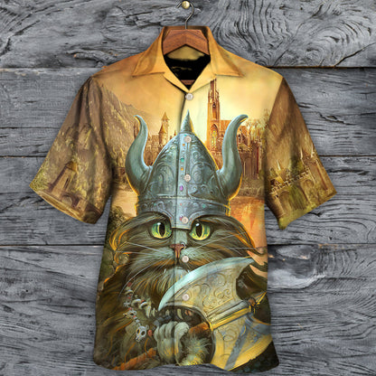 Viking Cat Hagar The Hairy Came To Purr And Pillage - Hawaiian Shirt 