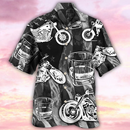 Motorcyles And Whiskey I Like - Hawaiian Shirt 