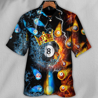 Billiard Fire And Water No 8 - Hawaiian Shirt 