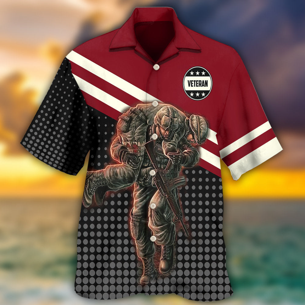 Veteran You May See Me Struggle But You Will Never See Me Quit - Hawaiian Shirt 