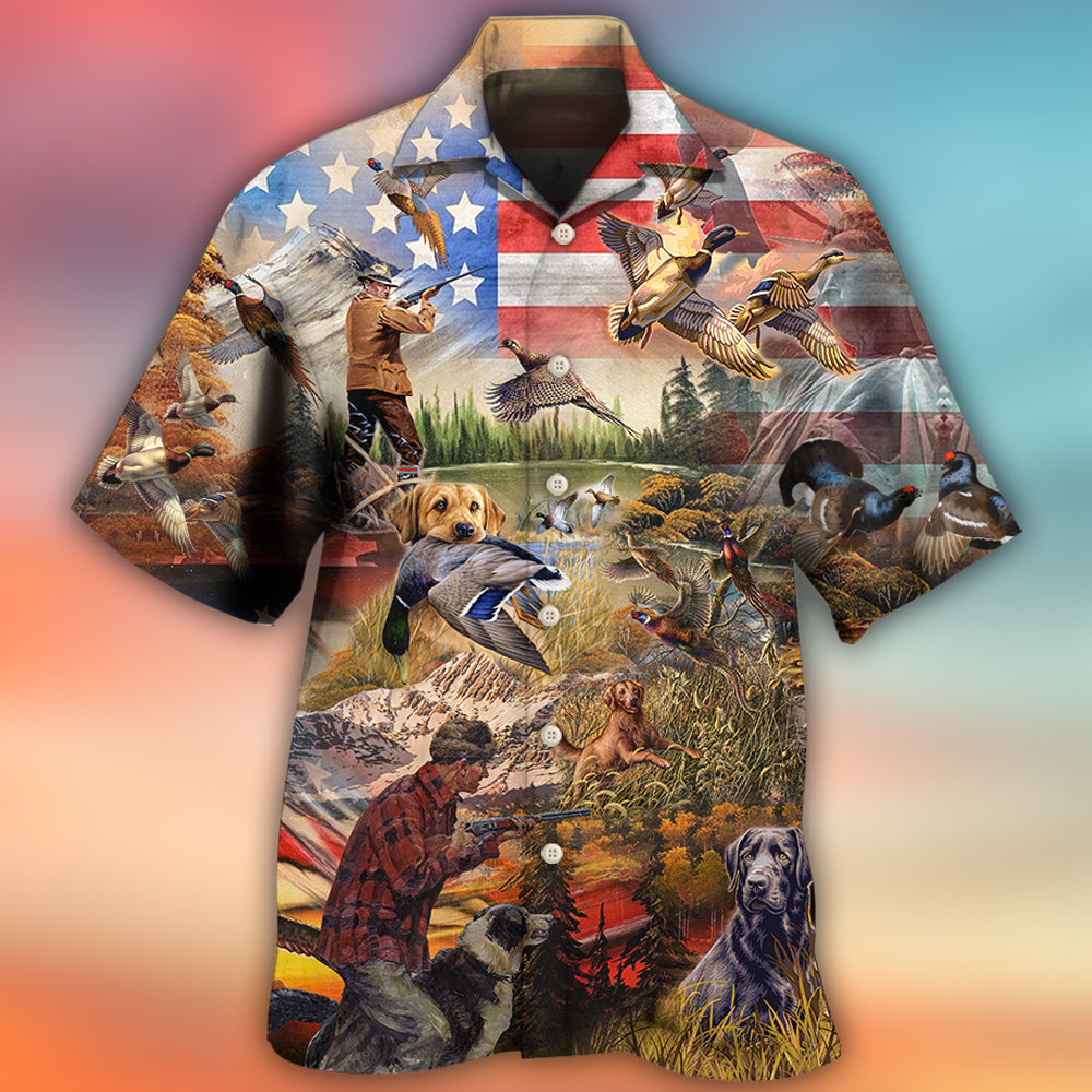 Hunting Independence Day Mallard Duck - Hawaiian Shirt 