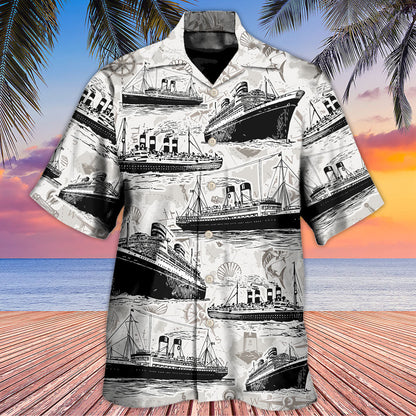 Cruising Retro And Sea Map - Hawaiian Shirt 