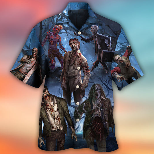 Zombie Blood Dark Scary Halloween - Hawaiian Shirt 