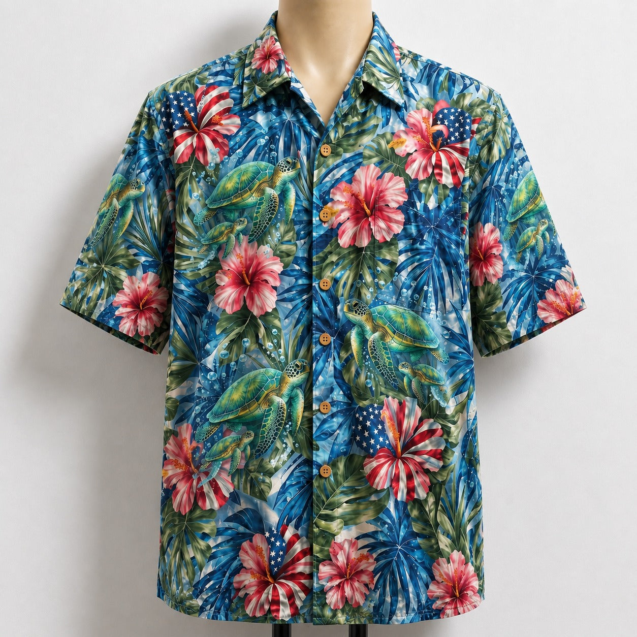 Sea Turtle America 4th July 250 Years Anniversary Premium Unisex Hawaiian Shirt For Men and Women