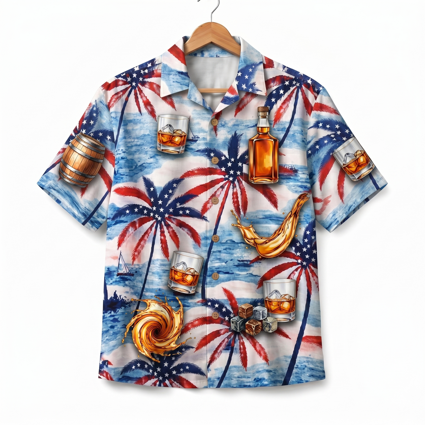 Whiskey Lover America 4th July 250 Years Anniversary Premium Unisex Hawaiian Shirt For Men and Women