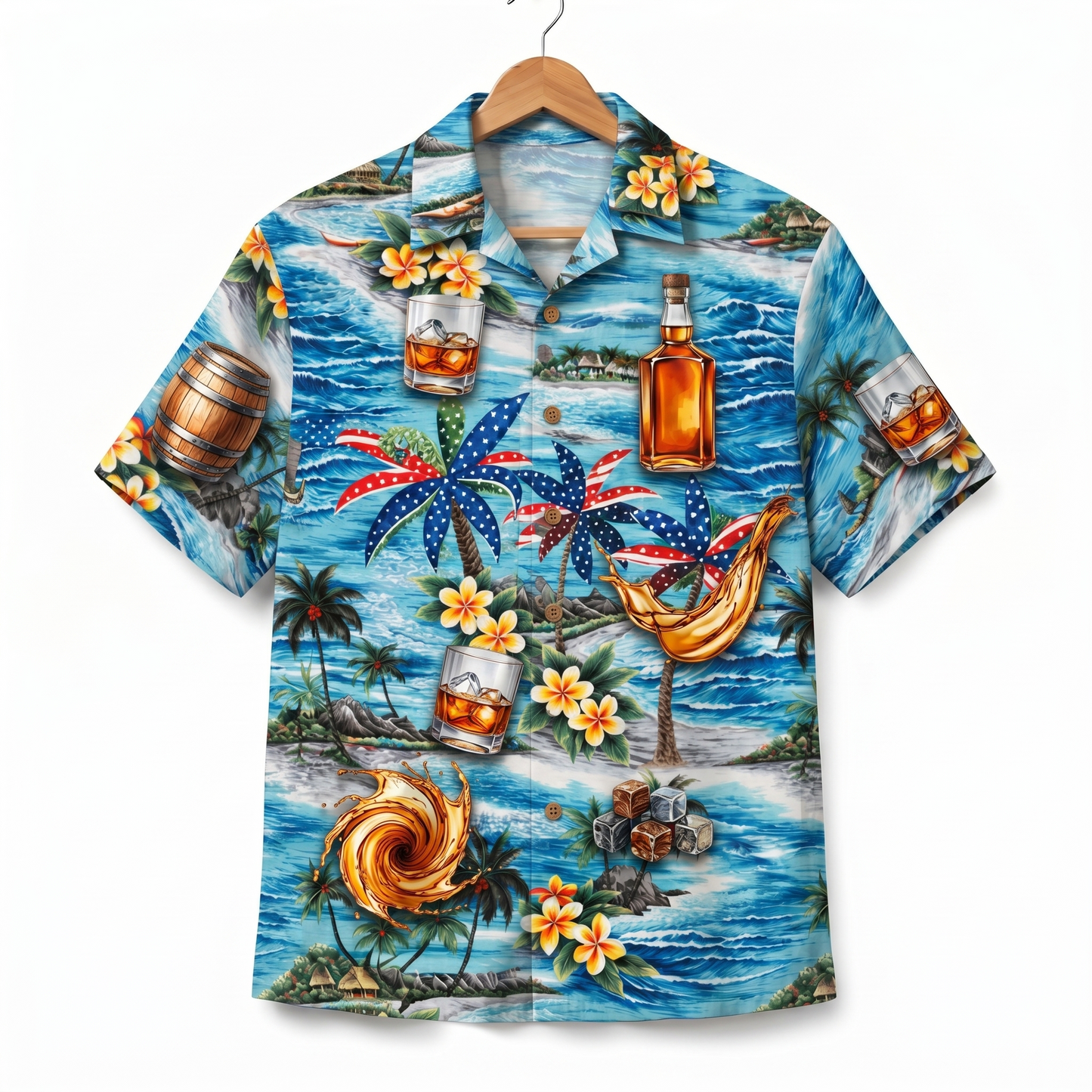 Whiskey Lover America 4th July 250 Years Anniversary Premium Unisex Hawaiian Shirt For Men and Women