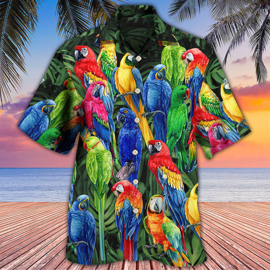 Parrot Family Colorful Tropical - Hawaiian Shirt 