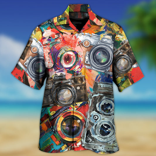 Camera Vintage Colorful Retro - Hawaiian Shirt 