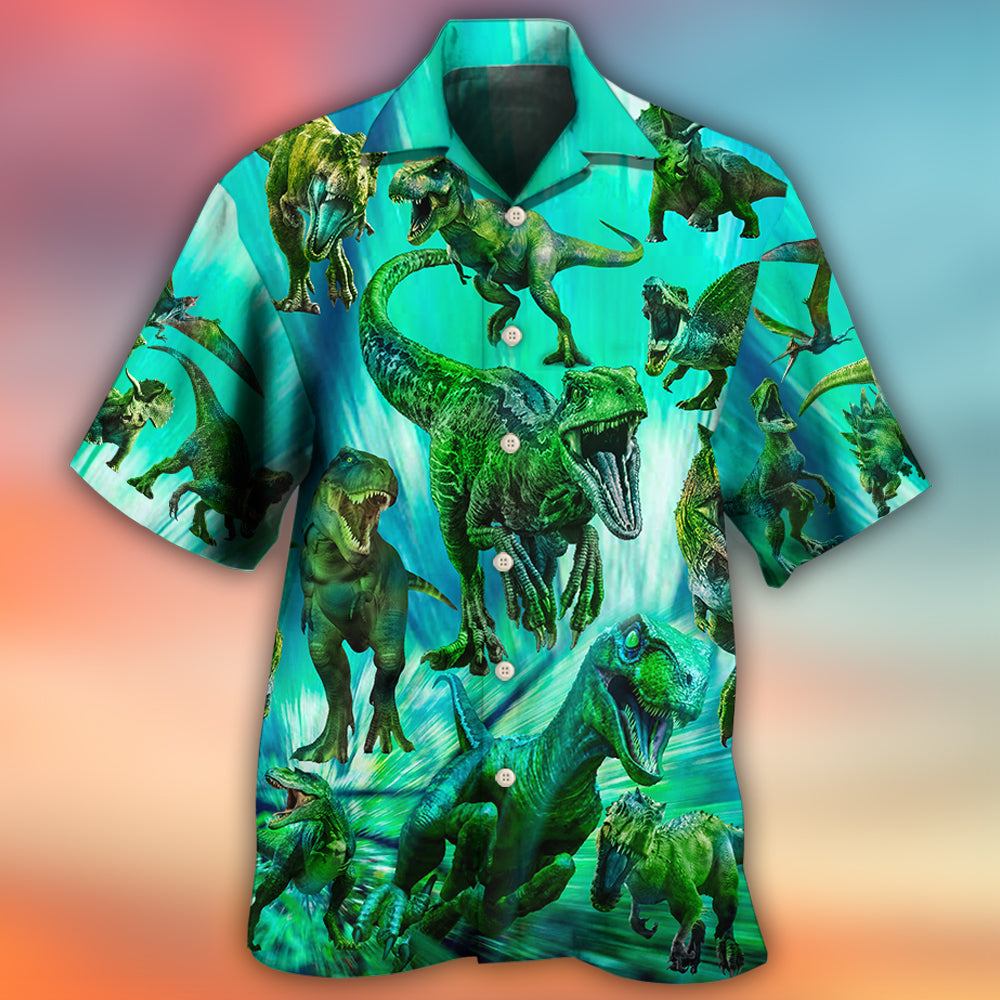 Dinosaur Running Cool Style - Hawaiian Shirt 