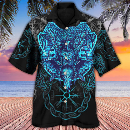Viking King Blue Art - Hawaiian Shirt 