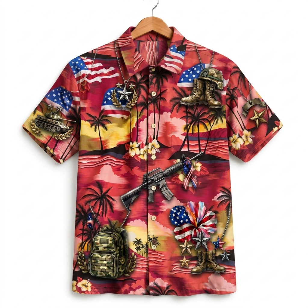 US Army Patriotic Veteran 250 Years America Premium Unisex Hawaiian Shirt For Men and Women