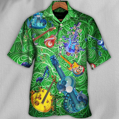 Guitar Love Green - Unisex Hawaiian Shirt For Men and Women