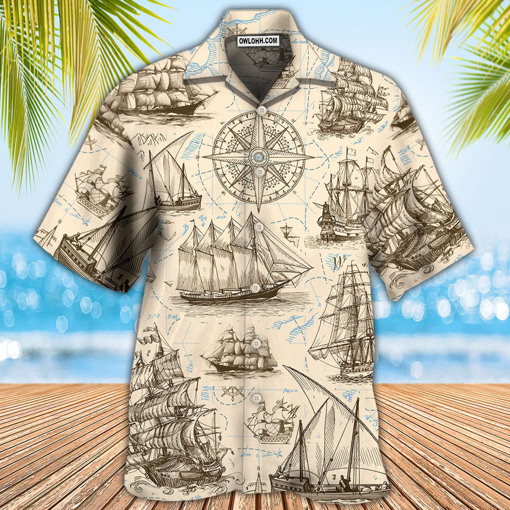 Sailing Vintage Pirate Map - Hawaiian Shirt 