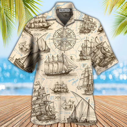 Sailing Vintage Pirate Map - Hawaiian Shirt 