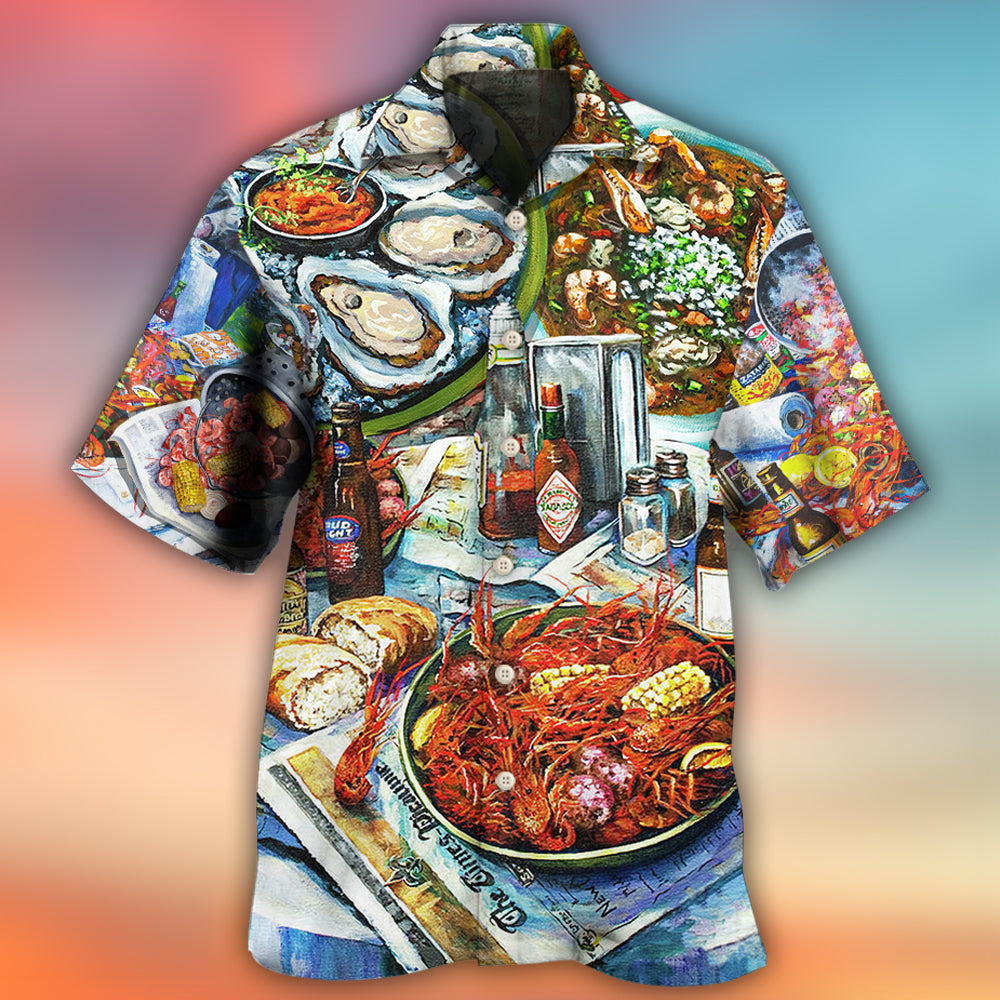 Food Sea Food And Drink Art Style - Hawaiian Shirt 