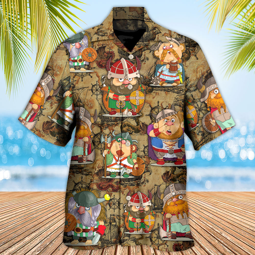 Viking Funny Viking Map Art - Hawaiian Shirt 