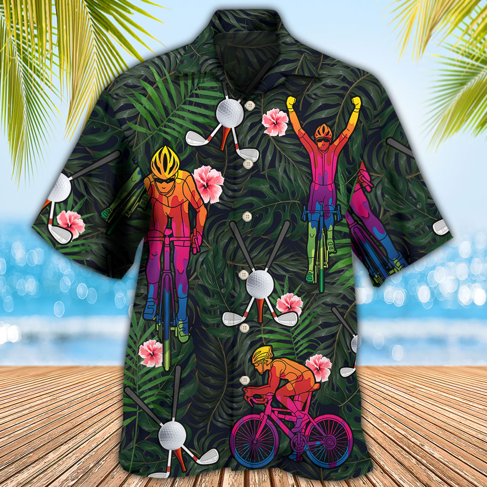 Golf I Like Golf And Cycling - Hawaiian Shirt 