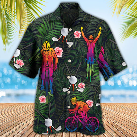 Golf I Like Golf And Cycling - Hawaiian Shirt 