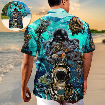 Buceo: un día sin bucear probablemente no me mataría, pero ¿por qué arriesgarse? - Camisa hawaiana unisex para hombres y mujeres