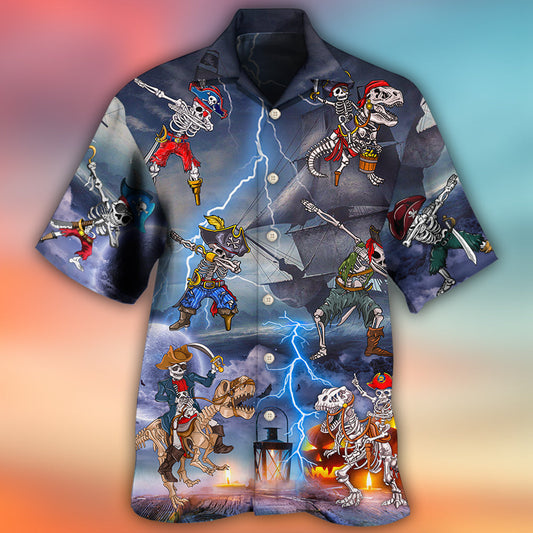 Halloween Pirate Skeleton Scary - Hawaiian Shirt 
