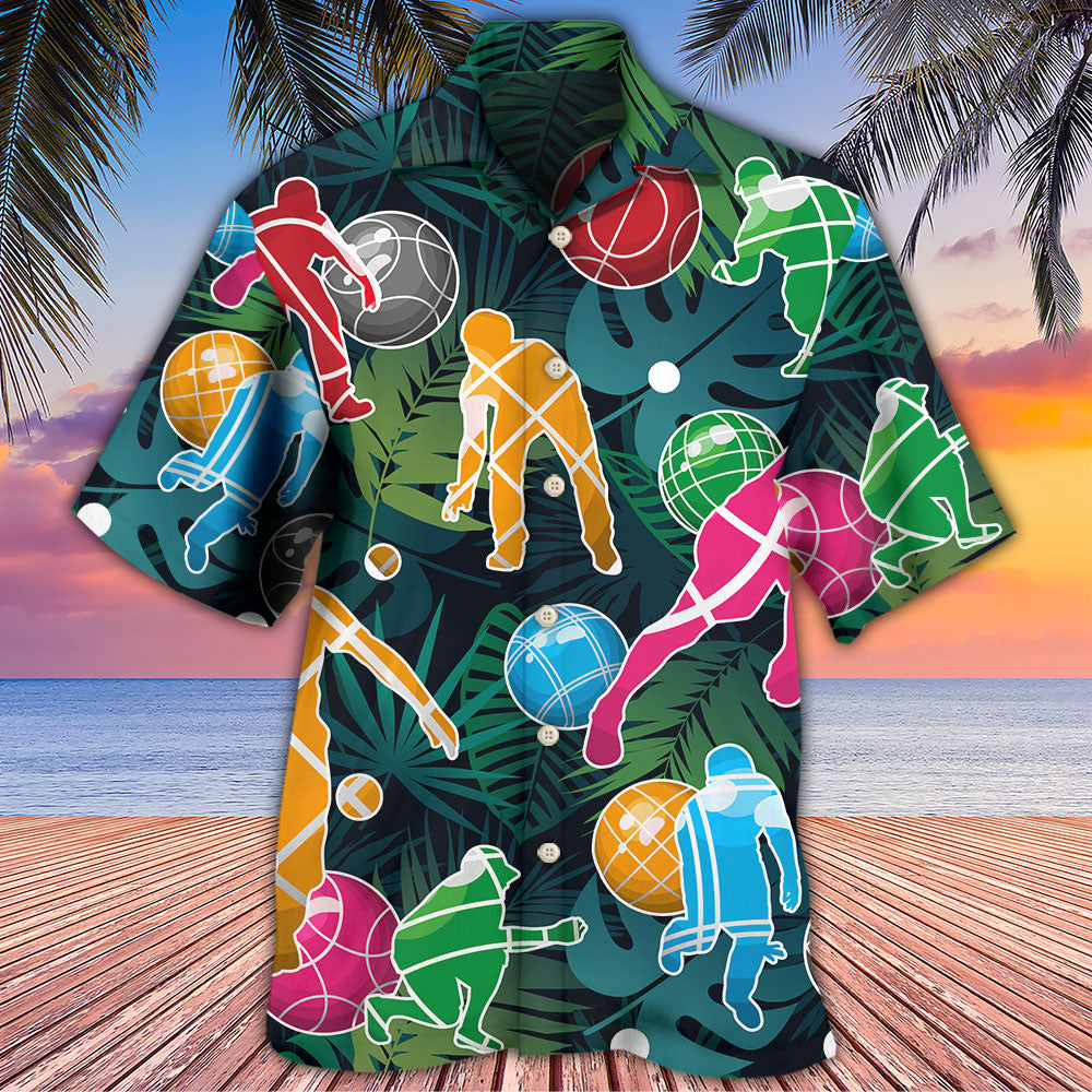 Bocce Ball Tropical Colorful Ball Games - Hawaiian Shirt 