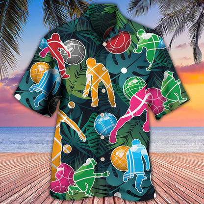 Bocce Ball Tropical Colorful Ball Games - Hawaiian Shirt 