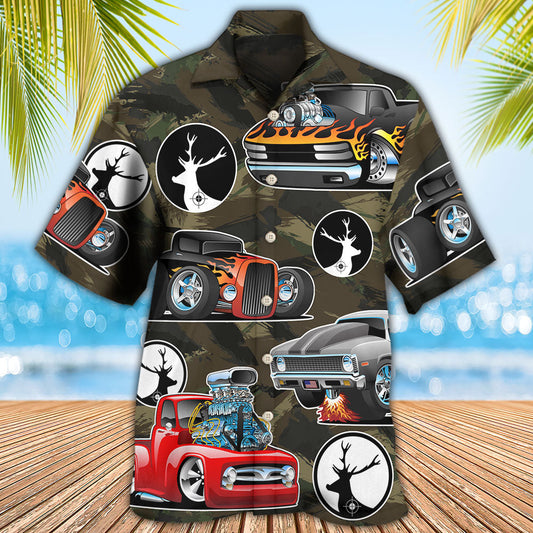 Hunting I Like Hot Rods And Hunting - Hawaiian Shirt 