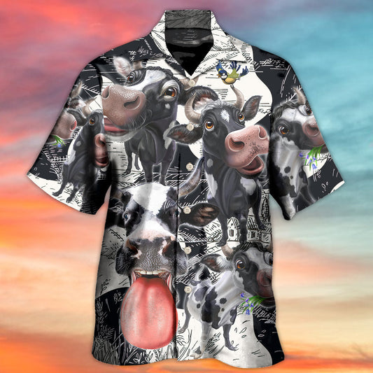 Cow Funny Dairy Cow Happy Life In The Farm - Hawaiian Shirt 