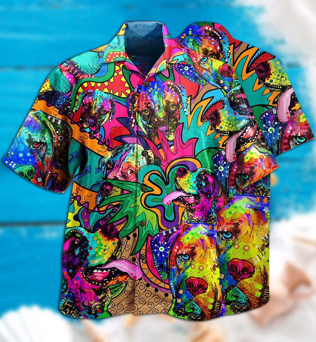 Hippie Dogs Colorfull Style - Hawaiian Shirt 