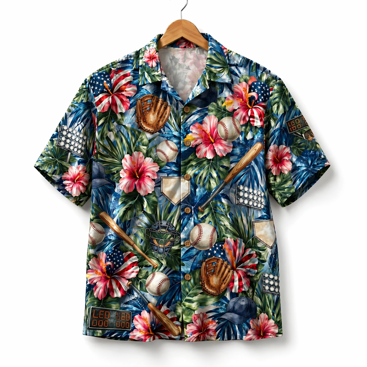Baseball America 4th July 250 Years Anniversary Premium Unisex Hawaiian Shirt For Men and Women